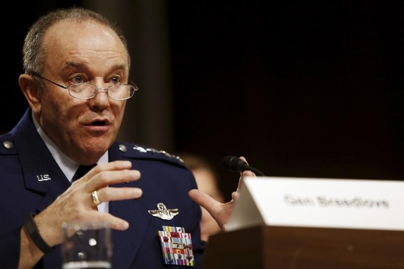 © Reuters. Breedlove testifies before a Senate Armed Services Committee hearing on Capitol Hill in Washington