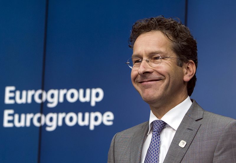 © Reuters. Presidente do Eurogrupo, Jeroen Dijsselbloem, durante entrevista coletiva na Bélgica