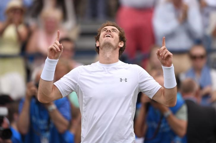 © Reuters. Murray será tercer cabeza de serie en Wimbledon; Rafa Nadal, décimo