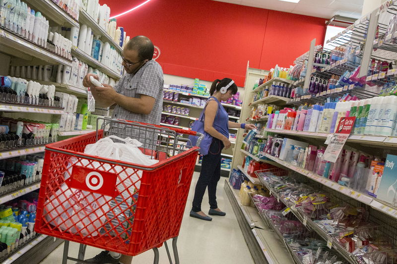 © Reuters. Customers shop in the pharmacy department of a Target store in the Brooklyn borough of New York