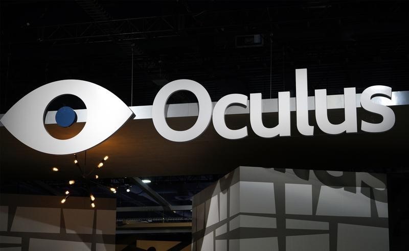 © Reuters. The sign outside the Oculus VR booth is seen at the International Consumer Electronics show (CES) in Las Vegas