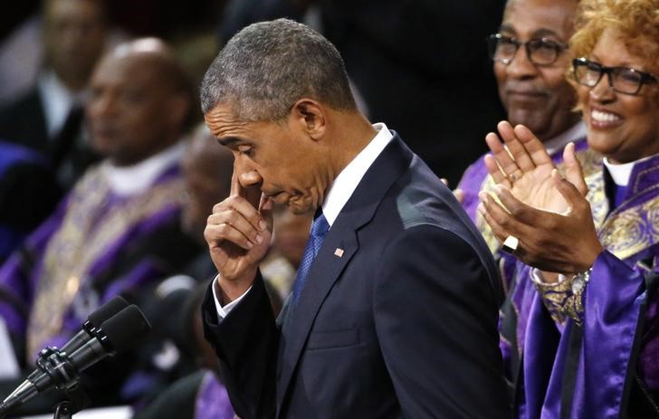 © Reuters. Presidente dos EUA, Barack Obama, em Charleston 