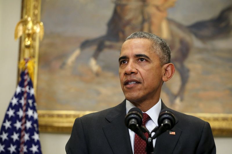 © Reuters. Presidente dos Estados Unidos, Barack Obama, em discurso na Casa Branca