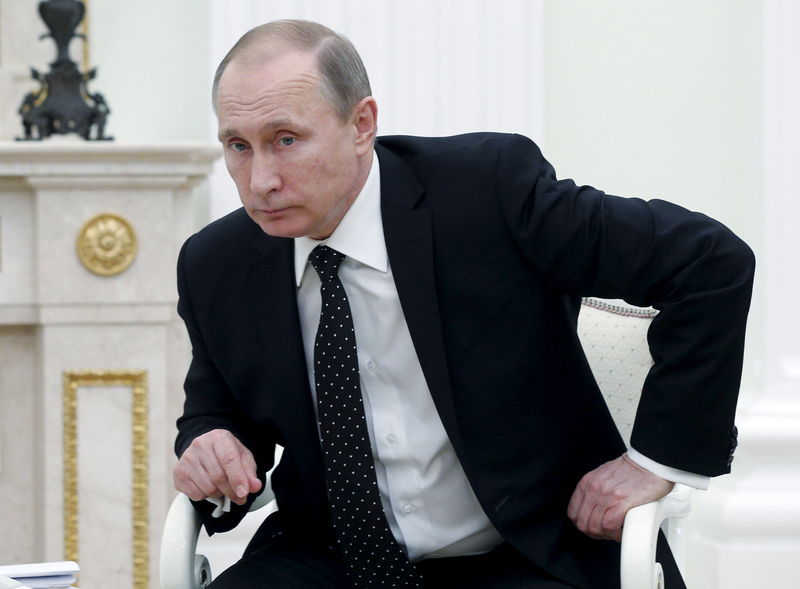 © Reuters. Presidente russo, Vladimir Putin, durante reunião no Kremlin