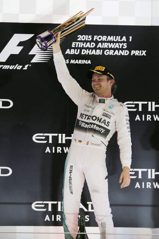 © Reuters. روزبرج ينهي موسم فورمولا 1 بقوة بثالث فوز على التوالي