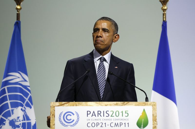 © Reuters. أوباما: أمريكا تقبل مسؤولية المساعدة في التصدي لتغير المناخ