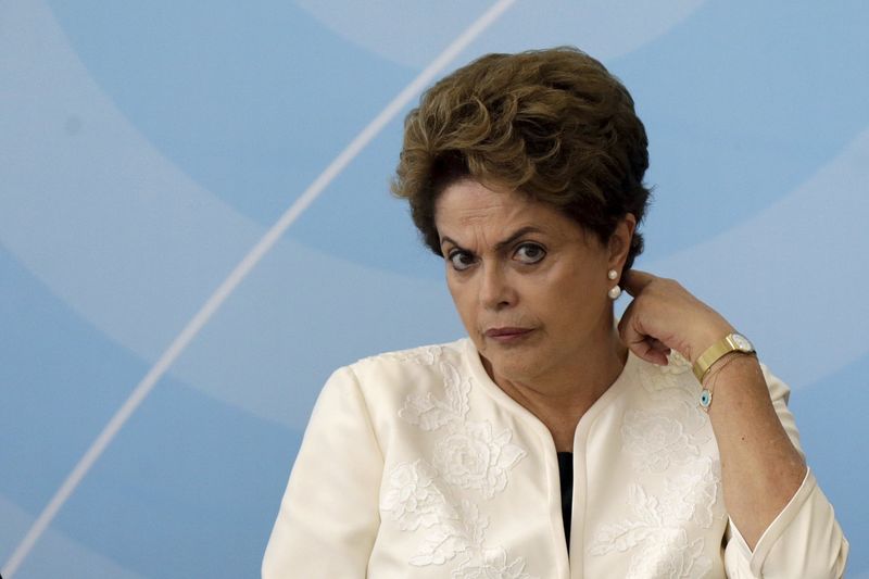 © Reuters. Presidente Dilma Rousseff durante cerimônia no Palácio do Planalto 