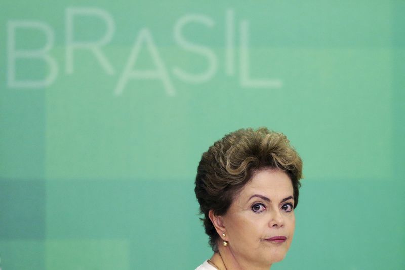 © Reuters. Presidente Dilma Rousseff durante pronunciamento no Palácio do Planalto