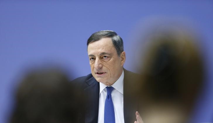 © Reuters. Presidente do Banco Central Europeu, Mario Draghi, durante evento em Frankfurt