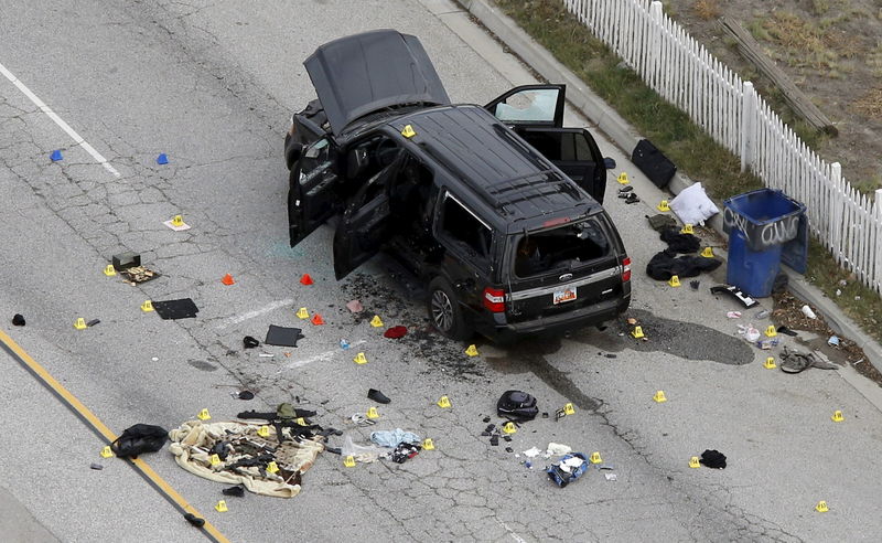 © Reuters. وكالة أنباء تدعم الدولة الإسلامية تقول إن أنصار التنظيم نفذوا هجوم كاليفورنيا