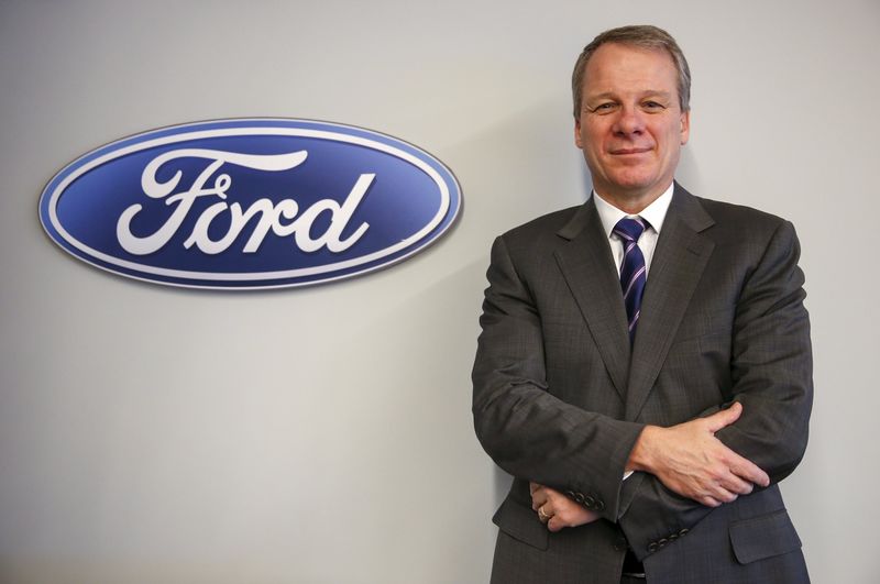 © Reuters. Mark Ovenden, CEO of Ford Sollers, U.S. carmaker Fordâ€™s joint venture with Russian partners, poses during an interview with Reuters in Moscow, Russia