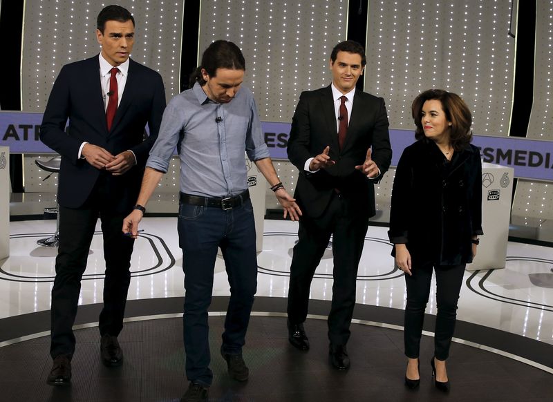 © Reuters. El primer debate a cuatro se salda sin un vencedor claro