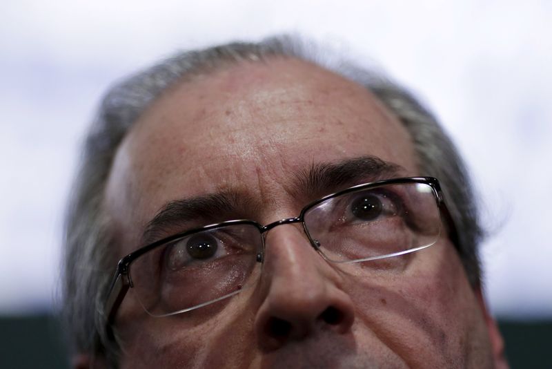 © Reuters.  Cunha durante entrevista na Câmara