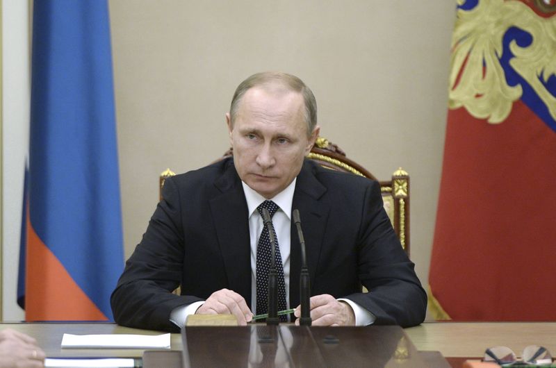 © Reuters. Presidente russo, Vladimir Putin, durante reunião de segurança no Kremlin