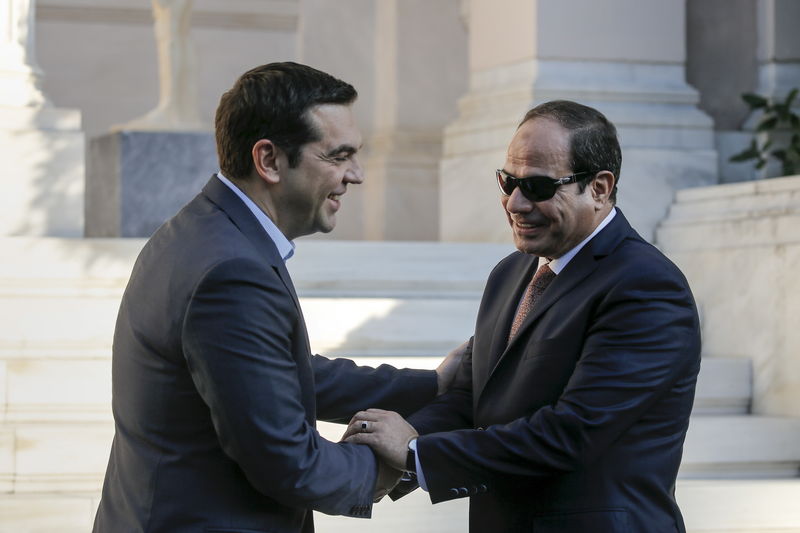 © Reuters. اليونان وقبرص ومصر تتفق على تسريع المحاثات بشأن الحدود البحرية
