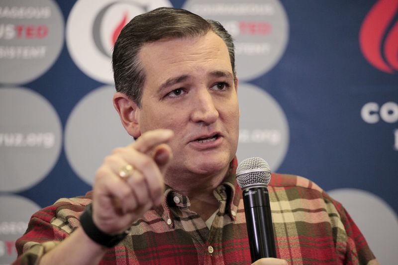 © Reuters. U.S. Republican presidential candidate Ted Cruz speaks at a 2nd Amendment Coalition announcement at CrossRoads Shooting Sports in Johnston, Iowa