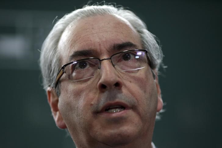 © Reuters. Presidente da Câmara dos Deputados, Eduardo Cunha, dá entrevista coletiva na Câmara, em Brasília