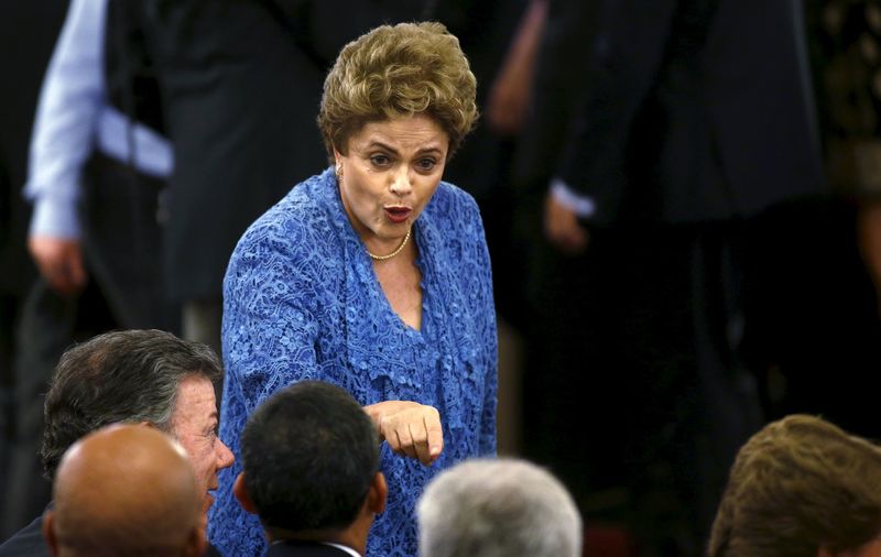 © Reuters. Presidente Dilma Rousseff durante posse do presidente da Argentina