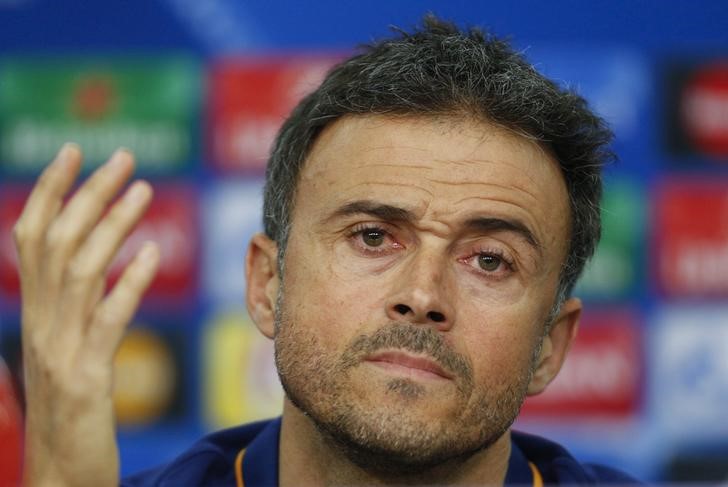 © Reuters. Luis Enrique, cauto ante un peligroso Deportivo de La Coruña 