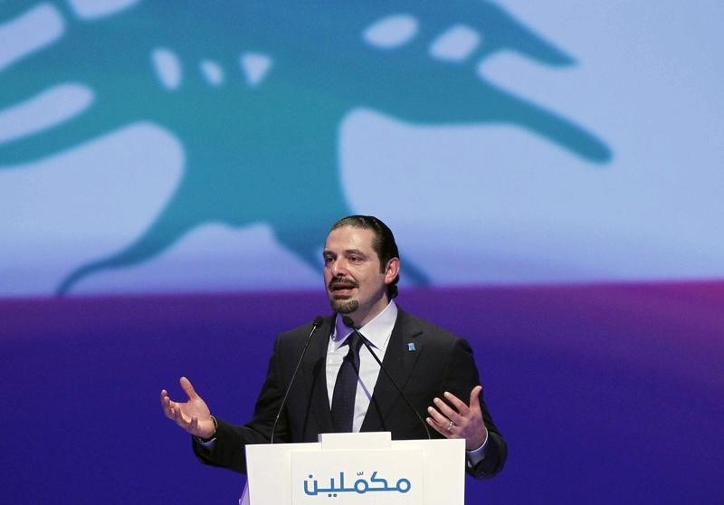 © Reuters. الحريري يؤكد استمرار مساعيه لحل أزمة الرئاسة في لبنان