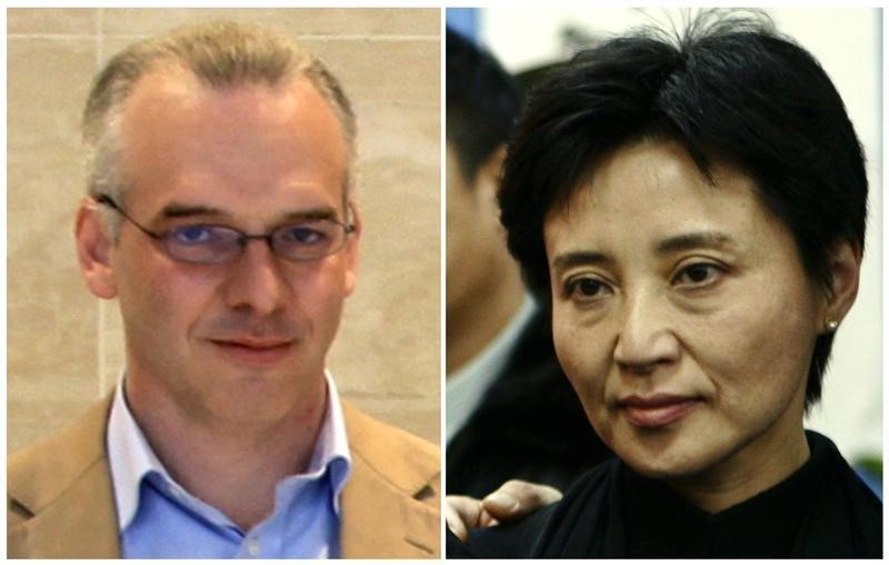 © Reuters. Combination photo shows British businessman Neil Heywood and Gu Kailai, wife of China's former Chongqing Municipality Communist Party Secretary Bo Xilai