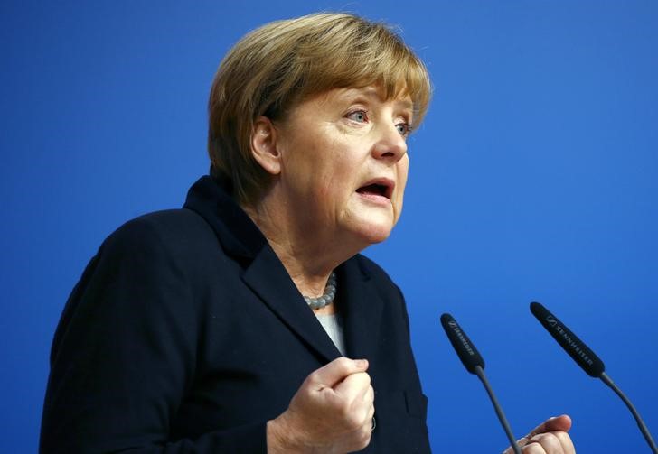 © Reuters. Merkel faz discurso em congresso do partido CDU em Karlsruhe