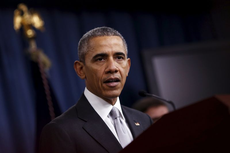 © Reuters. Barack Obama faz discurso no Pentágono 