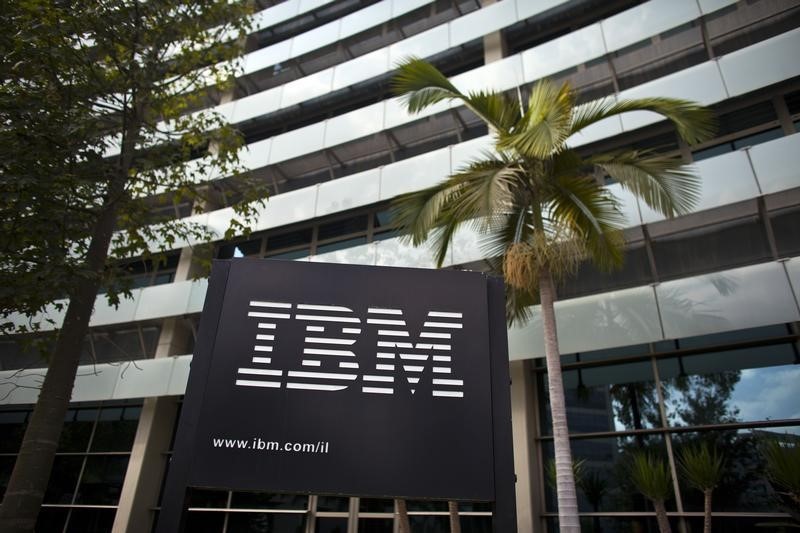 © Reuters. The IBM logo is seen outside the company's offices in Petah Tikva