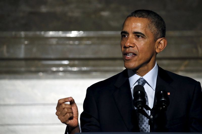 © Reuters. مجلس الشيوخ يرسل إلى أوباما مشروع قانون بتمويل مؤقت للحكومة الإتحادية