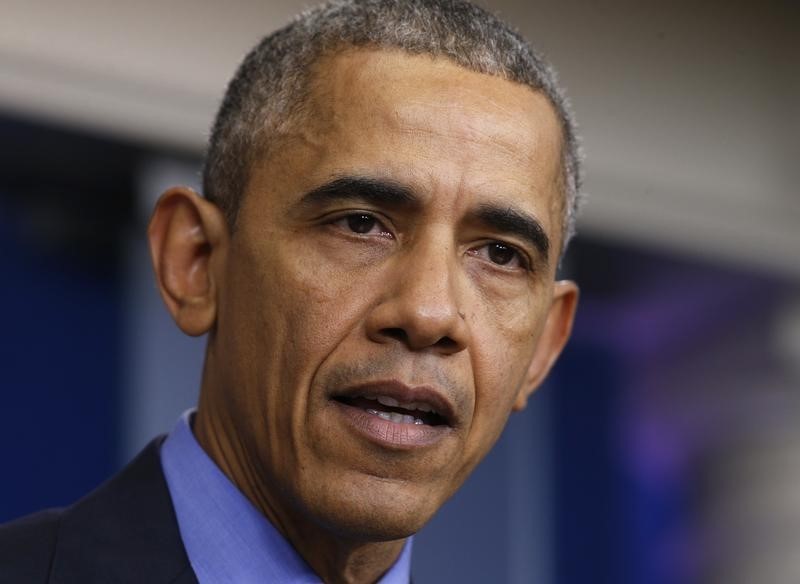 © Reuters. أوباما يتحدث عن تقدم مطرد في مكافحة تنظيم الدولة الإسلامية