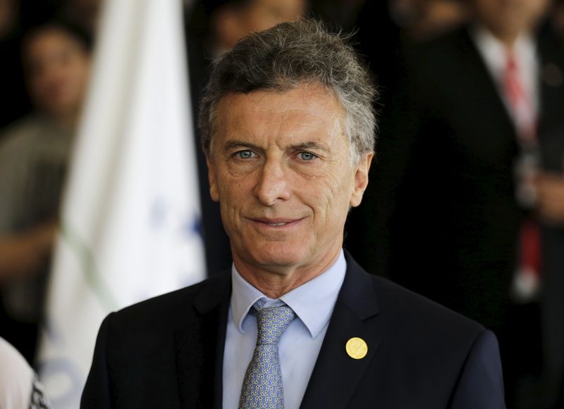 © Reuters. Presidente da Argentina, Mauricio Macri, durante encontro do Mercosul, em Luque, Paraguai