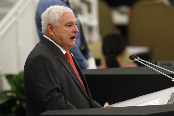 © Reuters. Ex-presidente do Panamá Ricardo Martinelli durante evento em Nova York