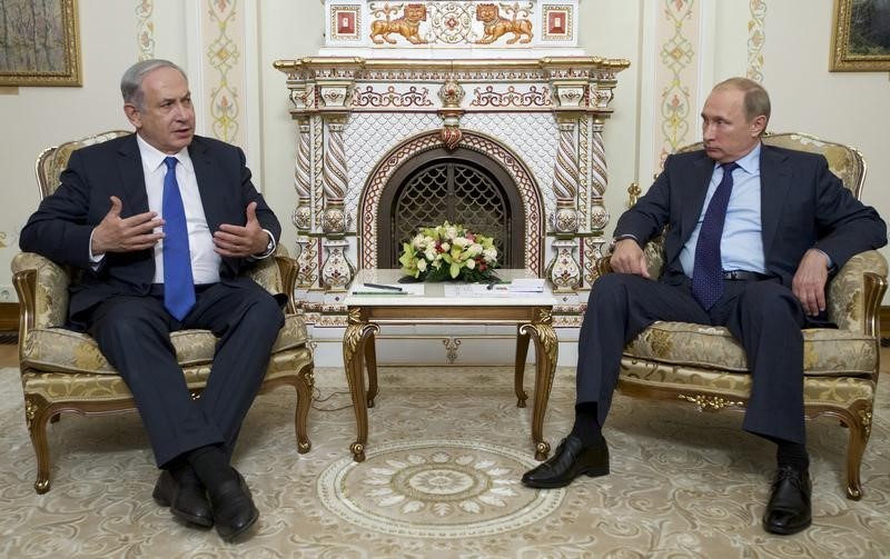 © Reuters. بوتين ونتنياهو يتفقان على تنسيق جهود مكافحة الإرهاب