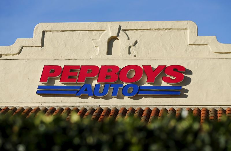 © Reuters. A Pep Boys auto parts store is shown in Encinitas, California