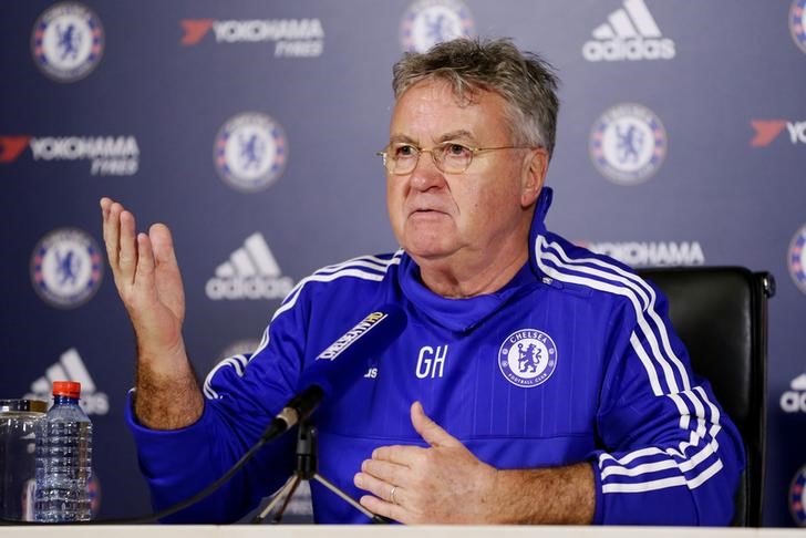 © Reuters. Chelsea - Guus Hiddink Press Conference