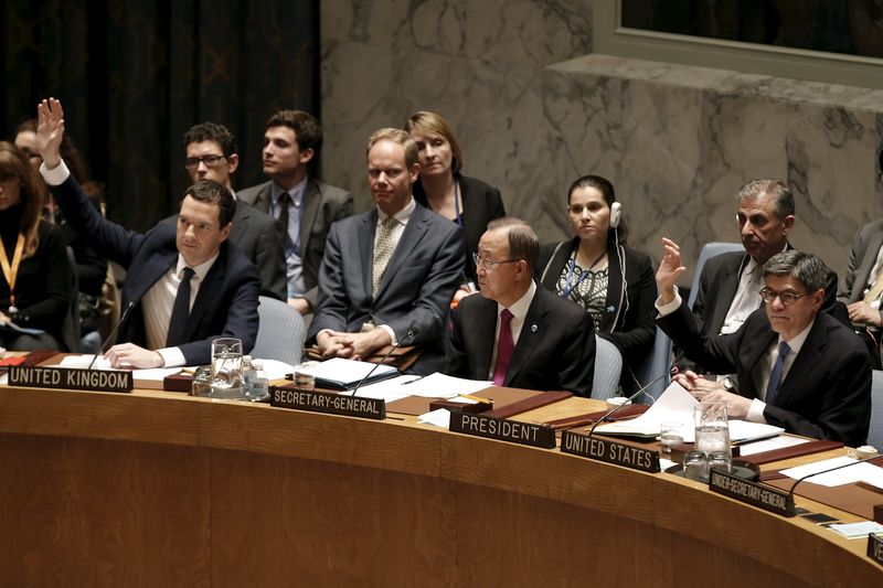 © Reuters. أعضاء الأمم المتحدة يتفقون على ميزانية أساسية للعامين المقبلين