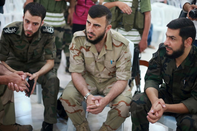 © Reuters. مقتل زعيم أحد أقوى جماعات المعارضة في سوريا في غارة جوية على ريف دمشق