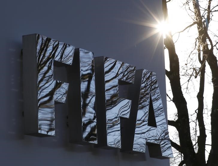 © Reuters. Logo da Fifa na sede da entidade em Zurique