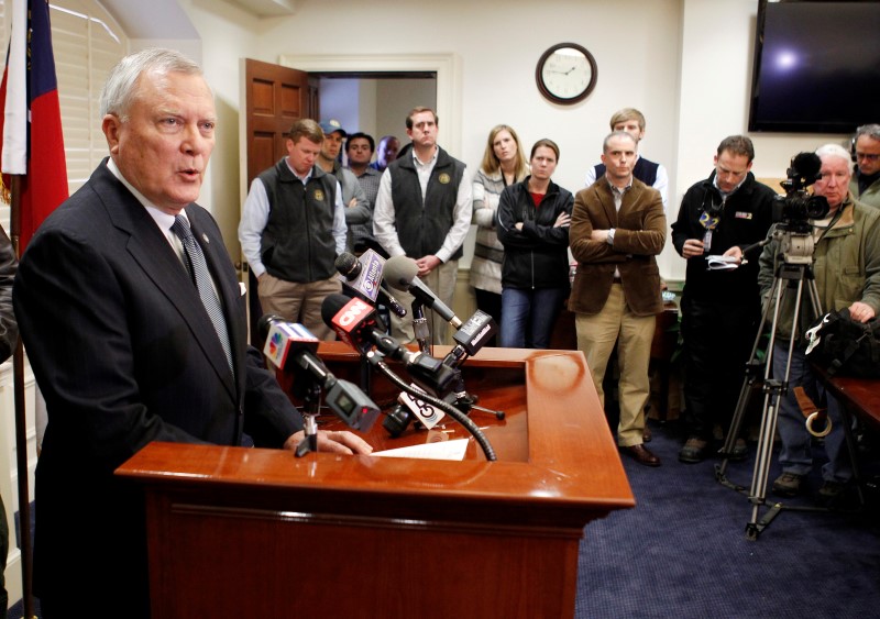 © Reuters. Georgia Governor Deal speaks to the media at the State Capitol in Atlanta