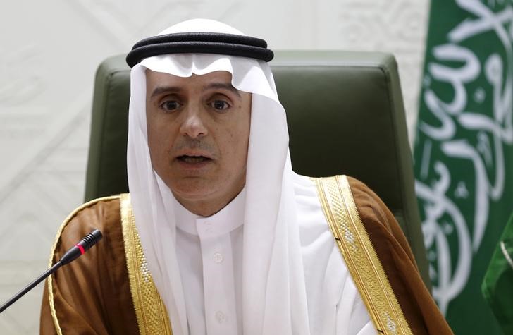 © Reuters. Chanceler da Arábia Saudita, Adel al-Jubeir, em Riad