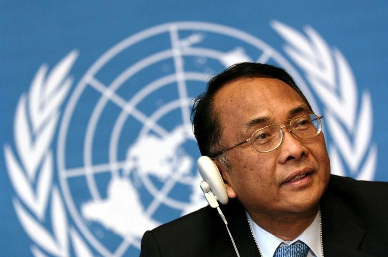 © Reuters. Makarim Wibisono, em sessão do Conselho de Direitos Humanos da ONU, em Genebra