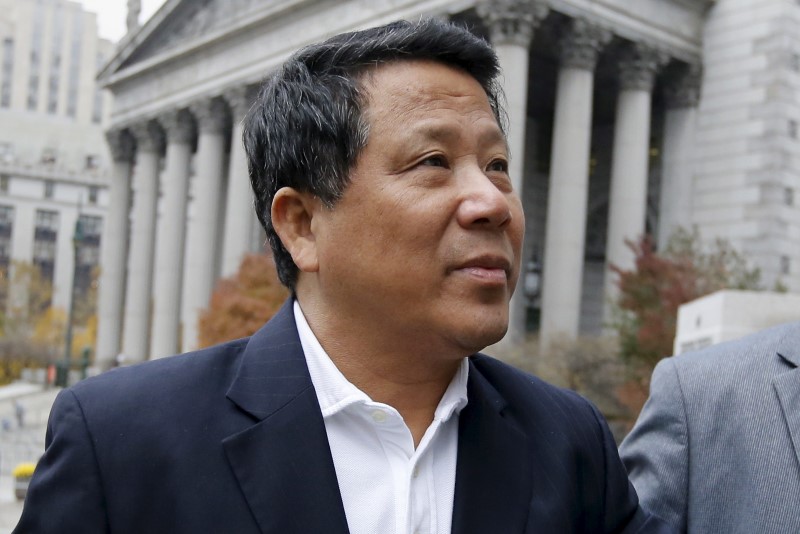 © Reuters. Ng Lap Seng, a Macau billionaire real estate developer, arrives for a hearing at the federal courthouse in New York