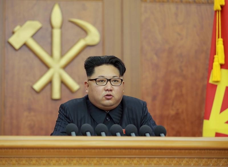 © Reuters. Il leader nordcoreano Kim Jong Un a Pyongyang