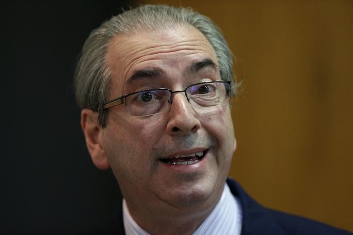 © Reuters. Presidente da Câmara dos Deputados, Eduardo Cunha, durante café da manhã com jornalistas, em Brasília