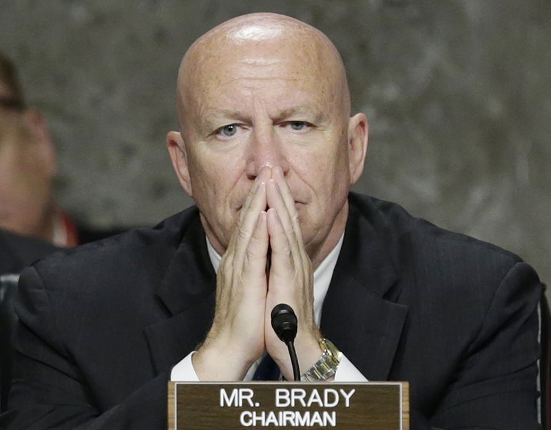 © Reuters. File photo of House Ways and Means Committee Chairman Brady listening to testimony at a Joint Economic Committee hearing in Washington