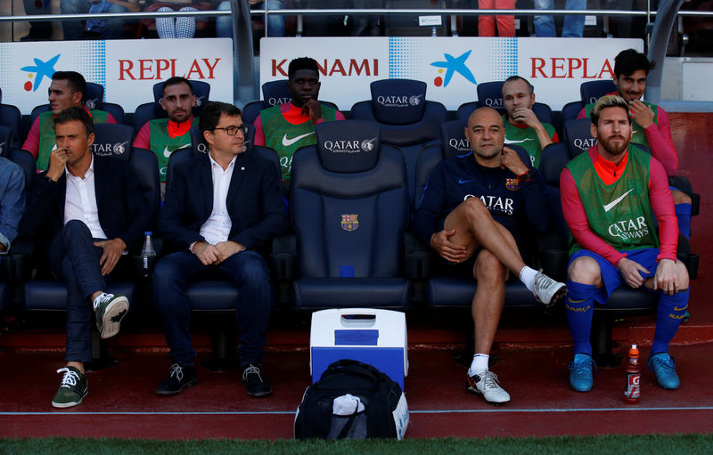 © Reuters. Football Soccer - Barcelona v Deportivo Coruna - Spanish La Liga Santander - Camp Nou stadium