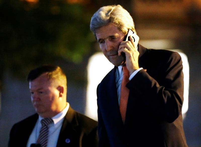 © Reuters. كيري : توافق جيد في محادثات لوزان قد يؤدي إلى وقف لإطلاق النار في سوريا