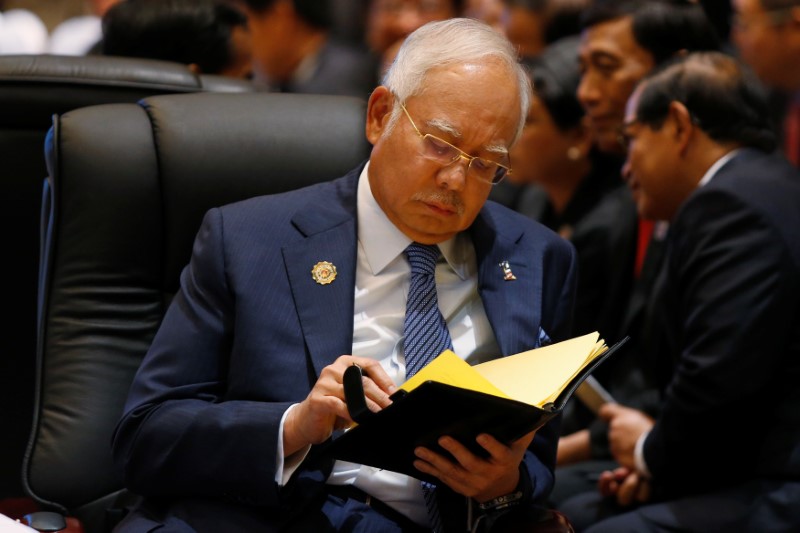 © Reuters. Malaysian Prime Minister Najib Abdul Razak attends the ASEAN-US Summit in Vientiane