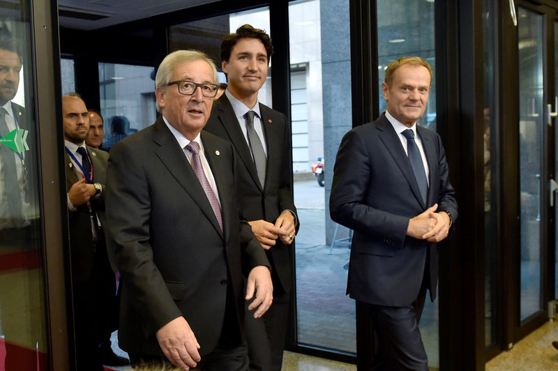 © Reuters. LE TRAITÉ DE LIBRE-ÉCHANGE CETA A ÉTÉ SIGNÉ