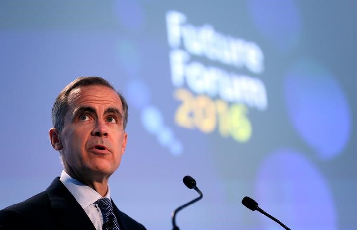 © Reuters. Bank of England Governor Mark Carney speaks at the Future Forum in Birmingham Town Hall
